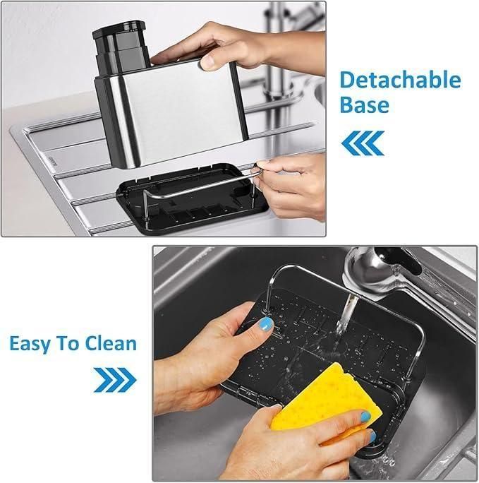 🧽 3-in-1 Kitchen Sink Caddy Stand – Organize, Dispense & Clean Easily