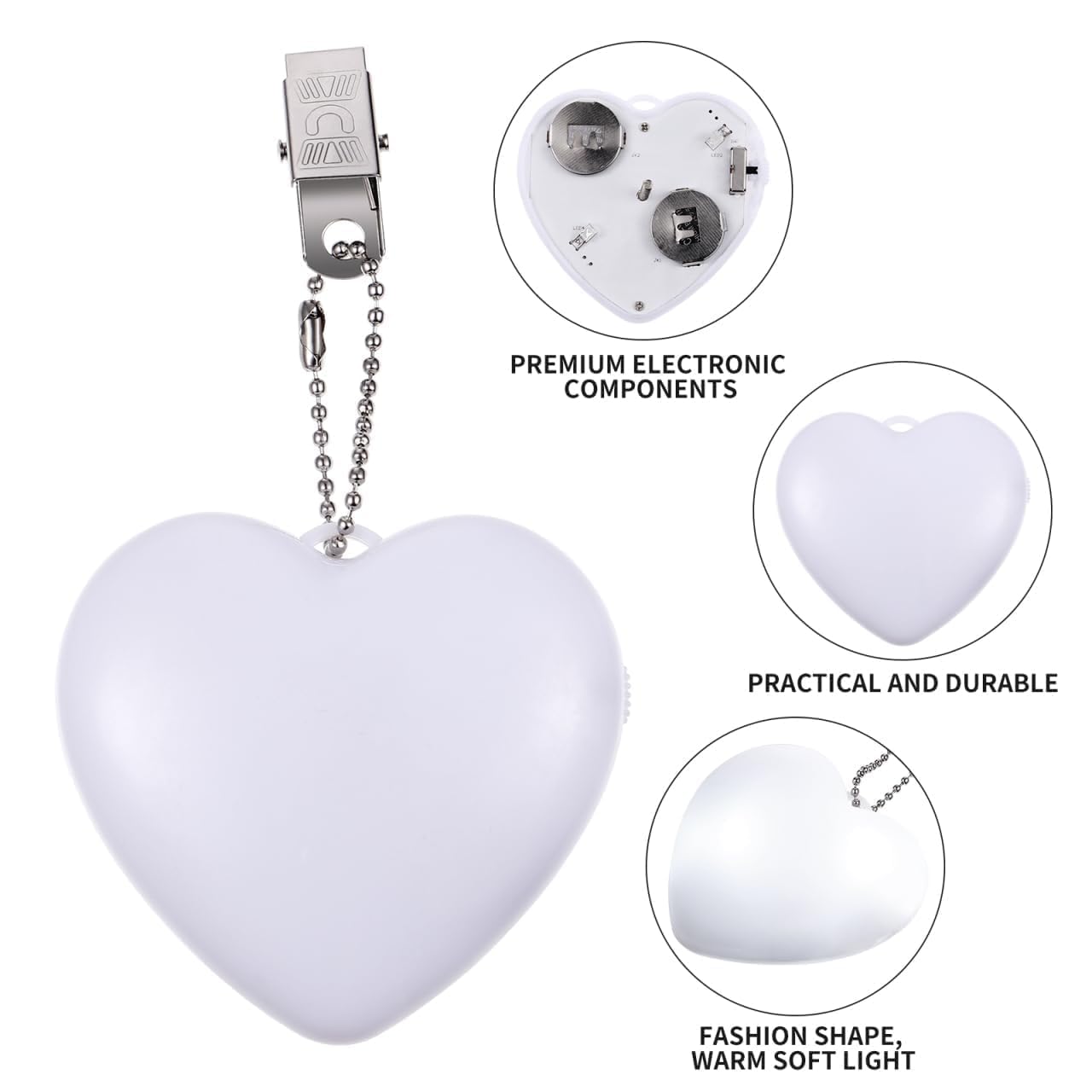 ❤️ Sensor Touch Heart Light – Mini LED Night Light for Bags & More