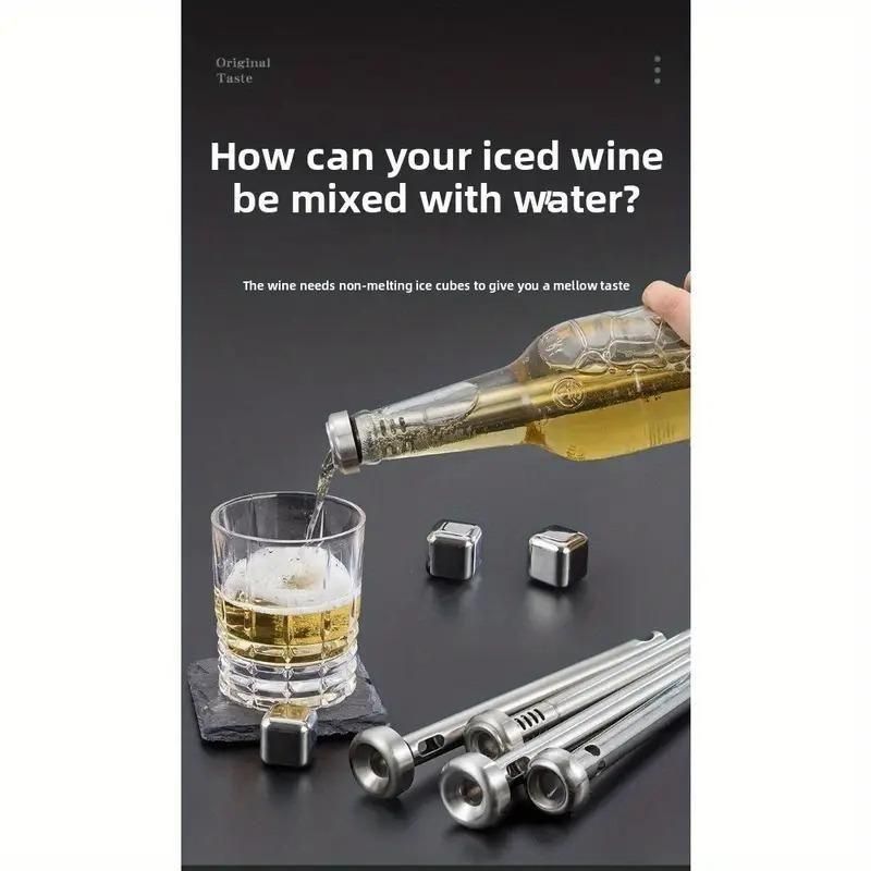 🍷 Stainless Steel Beer Chiller Stick (Pack of 2)