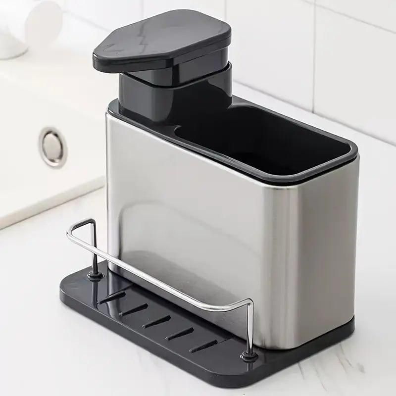 🧽 3-in-1 Kitchen Sink Caddy Stand – Organize, Dispense & Clean Easily