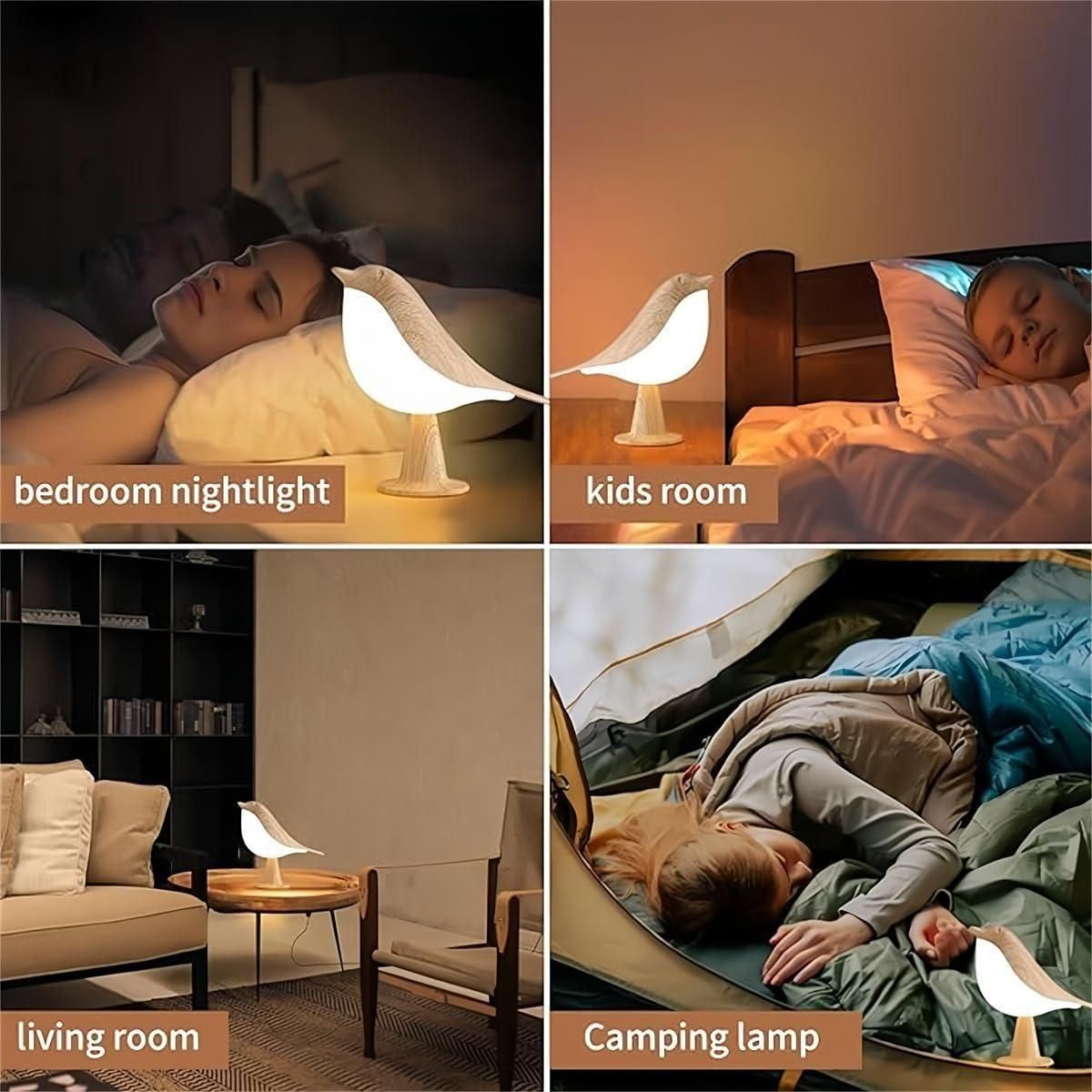 🕊️ Table Bird Lamp LED – Cute, Portable & Touch-Control Night Light