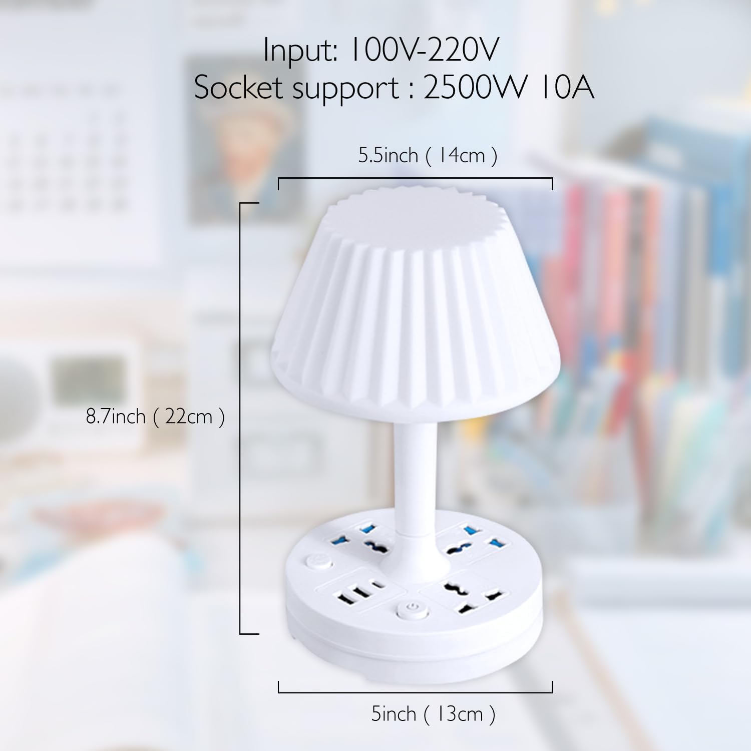 🌟 3-in-1 Dimmable LED Table Lamp – Light | Charge | Organise