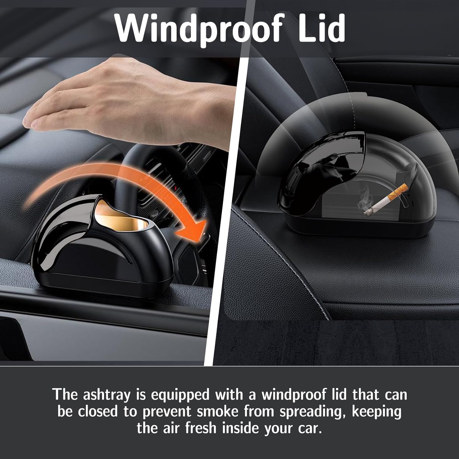 🚗 Portable Car Ashtray – Smokeless, Stylish & Space-Saving