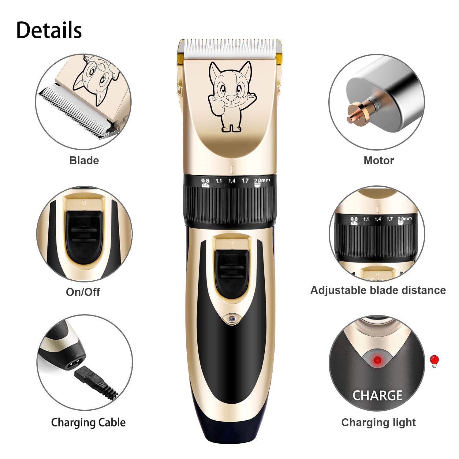 🐾 Pet Grooming Trimmer Set – Quiet, Safe & Easy Grooming