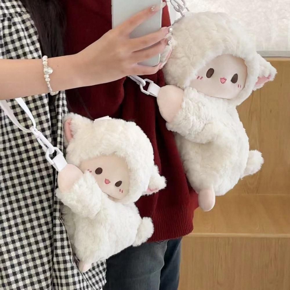🧸 Cute Lamb Plush Bag (Small) – Soft, Adorable & Perfect for Daily Use